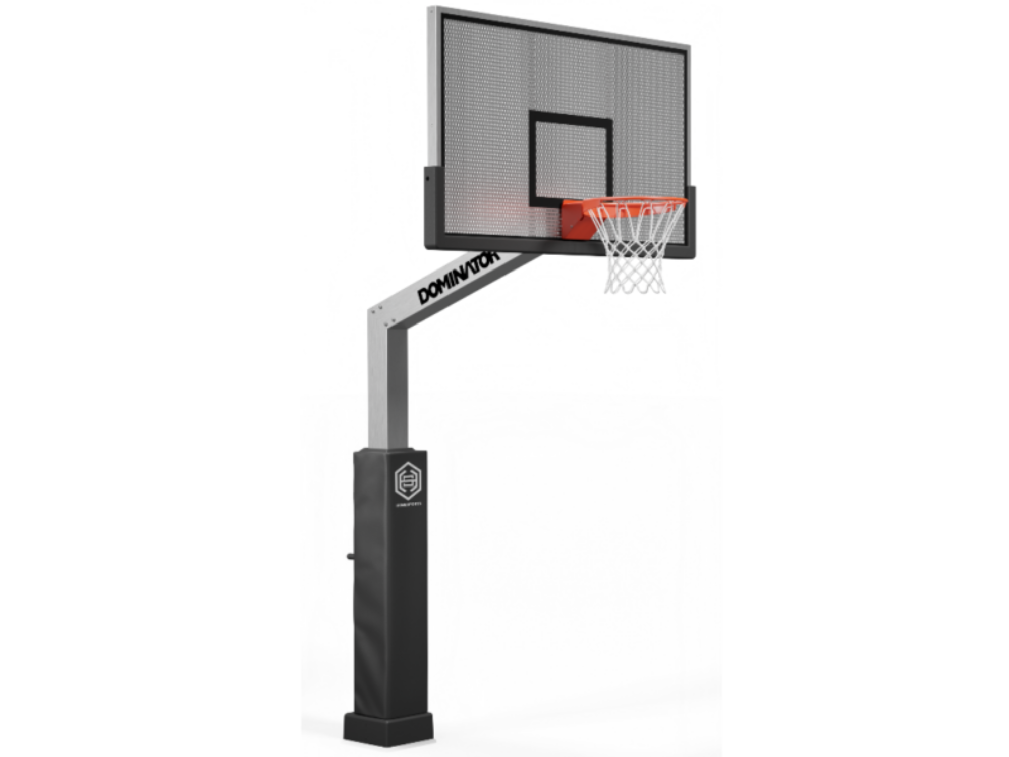 Dominator 72″ Basketball Hoop - Shatterproof Aluminum Backboard 724-apa