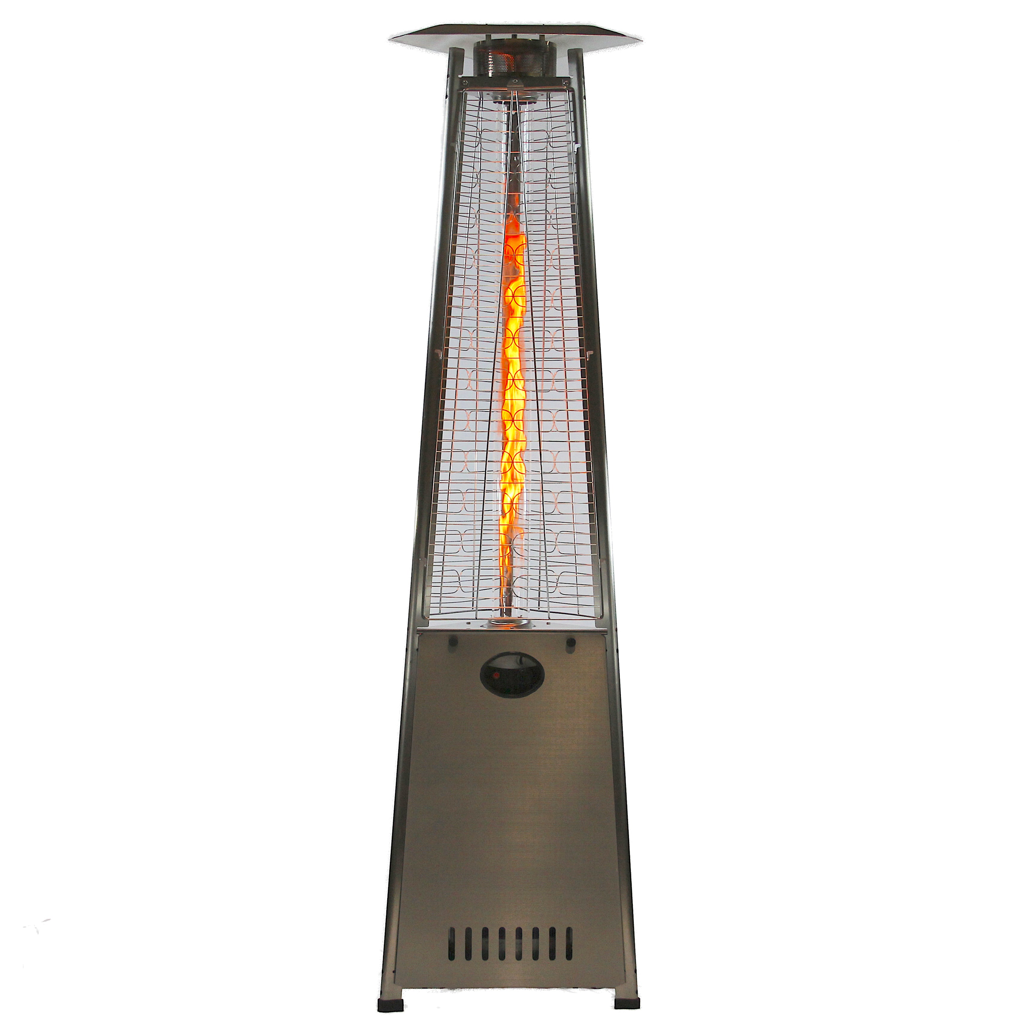 RADtec 93" Pyramid Flame Propane Patio Heater - Stainless Steel Finish (41,000 BTU) 93-PYR-FLM-SS