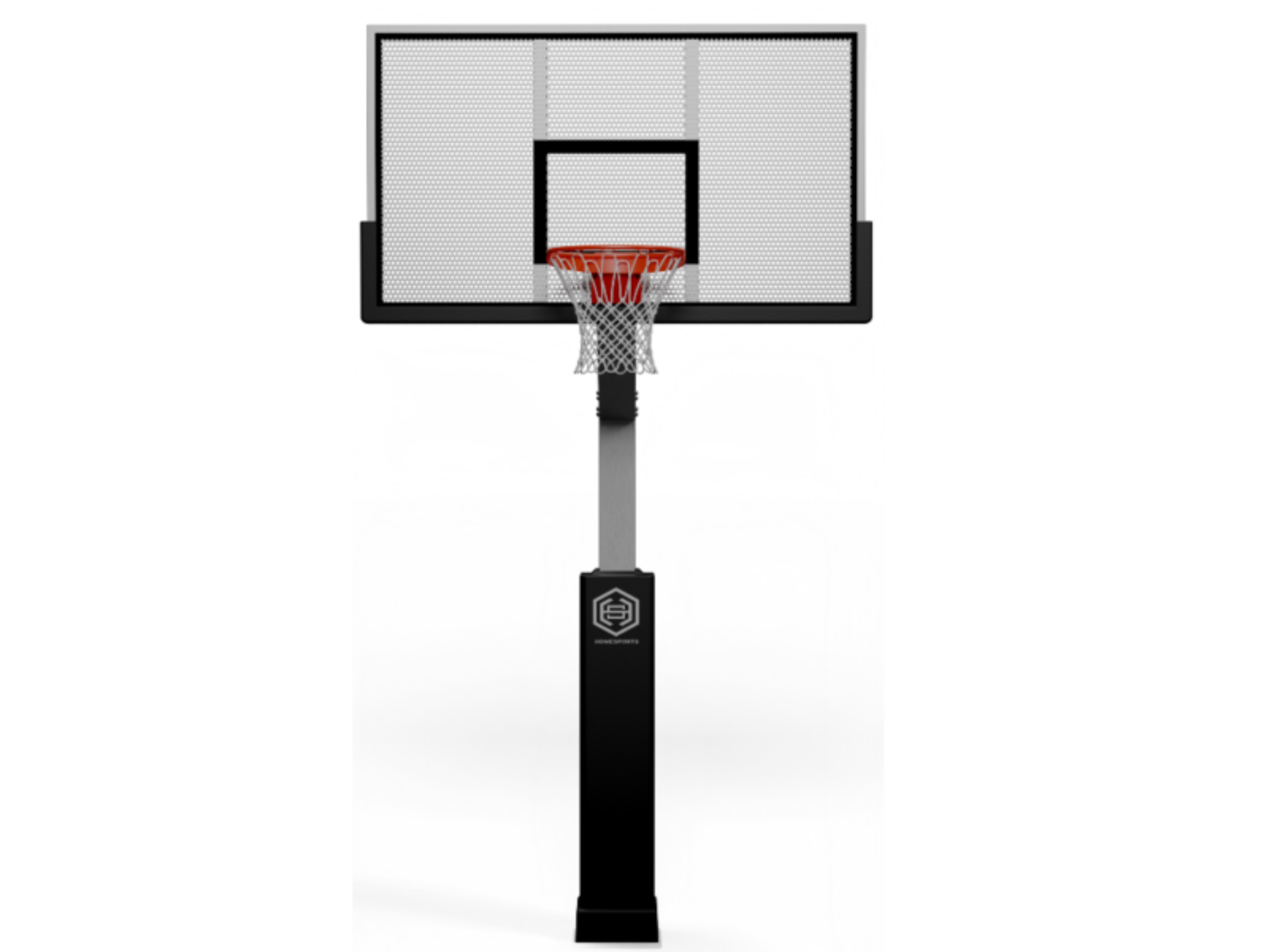 Dominator 72″ Basketball Hoop - Shatterproof Aluminum Backboard 724-apa