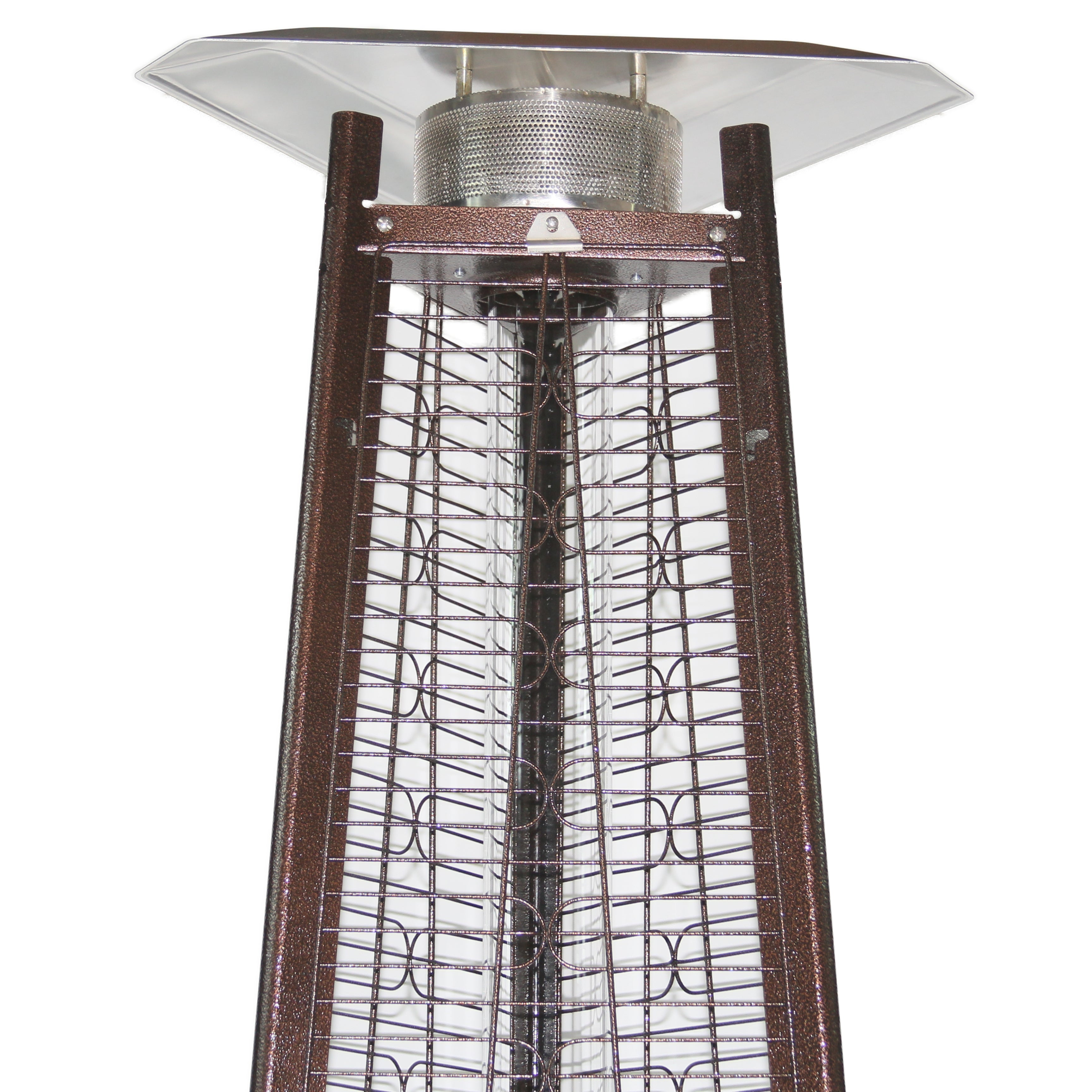 RADtec 93" Pyramid Flame Propane Patio Heater - Antique Bronze Finish (41,000 BTU) 93-PYR-FLM-AB