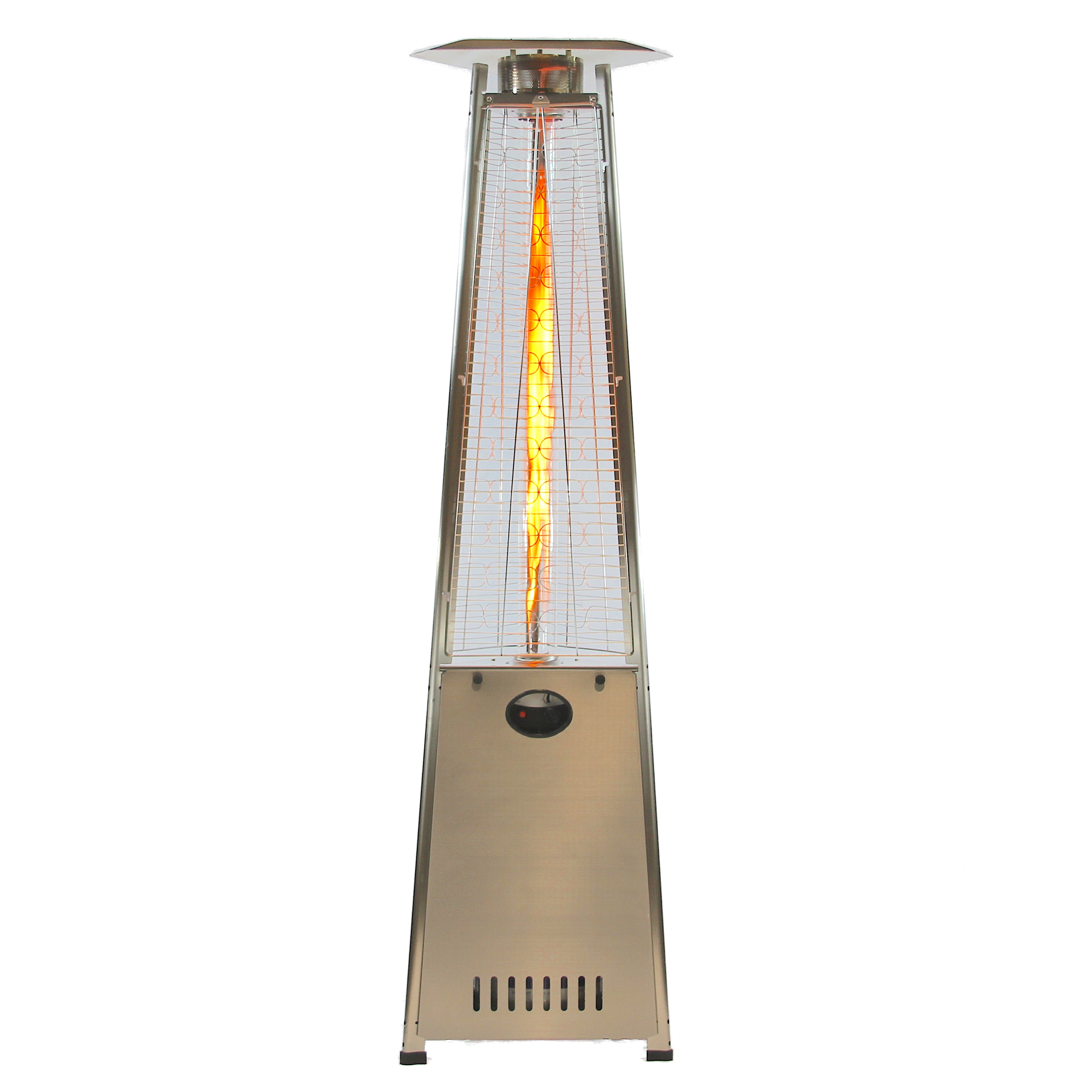 RADtec 93" Pyramid Flame Propane Patio Heater - Stainless Steel Finish (41,000 BTU) 93-PYR-FLM-SS