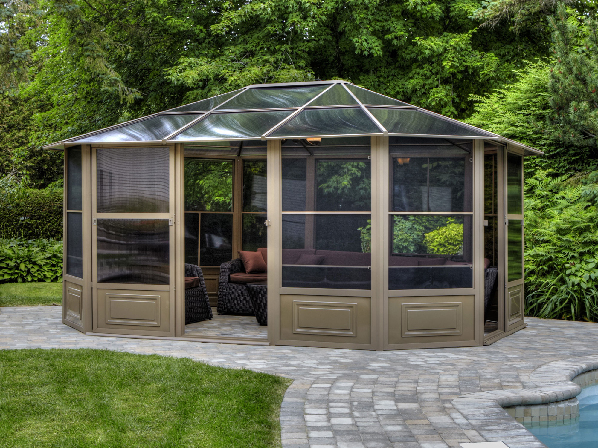 Gazebo Penguin Florence 12 ft. x 15 ft. Solarium (Polycarbonate Roof) 41215