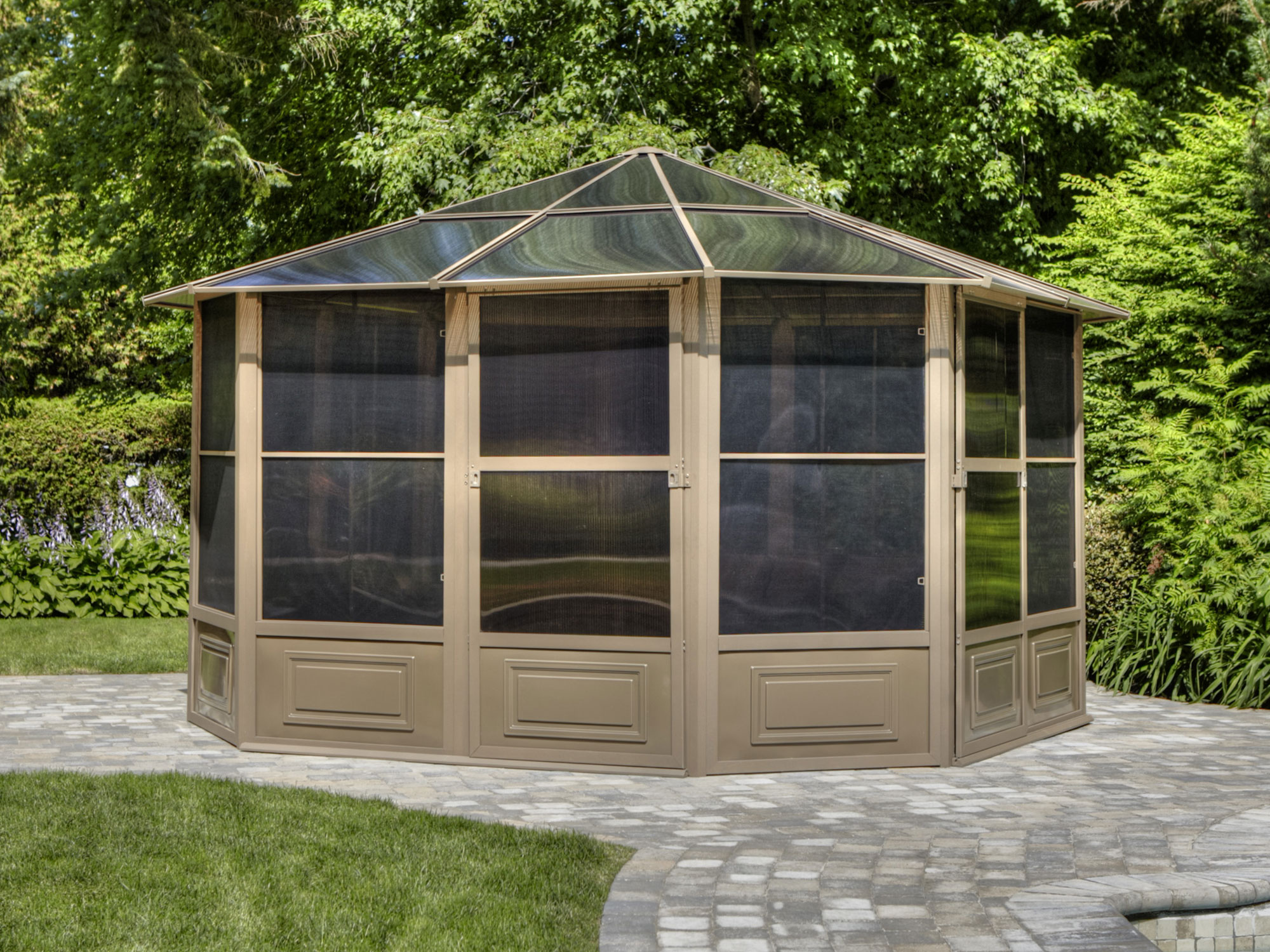 Gazebo Penguin Florence 12 ft. x 12 ft. Solarium (Polycarbonate Roof) 41212