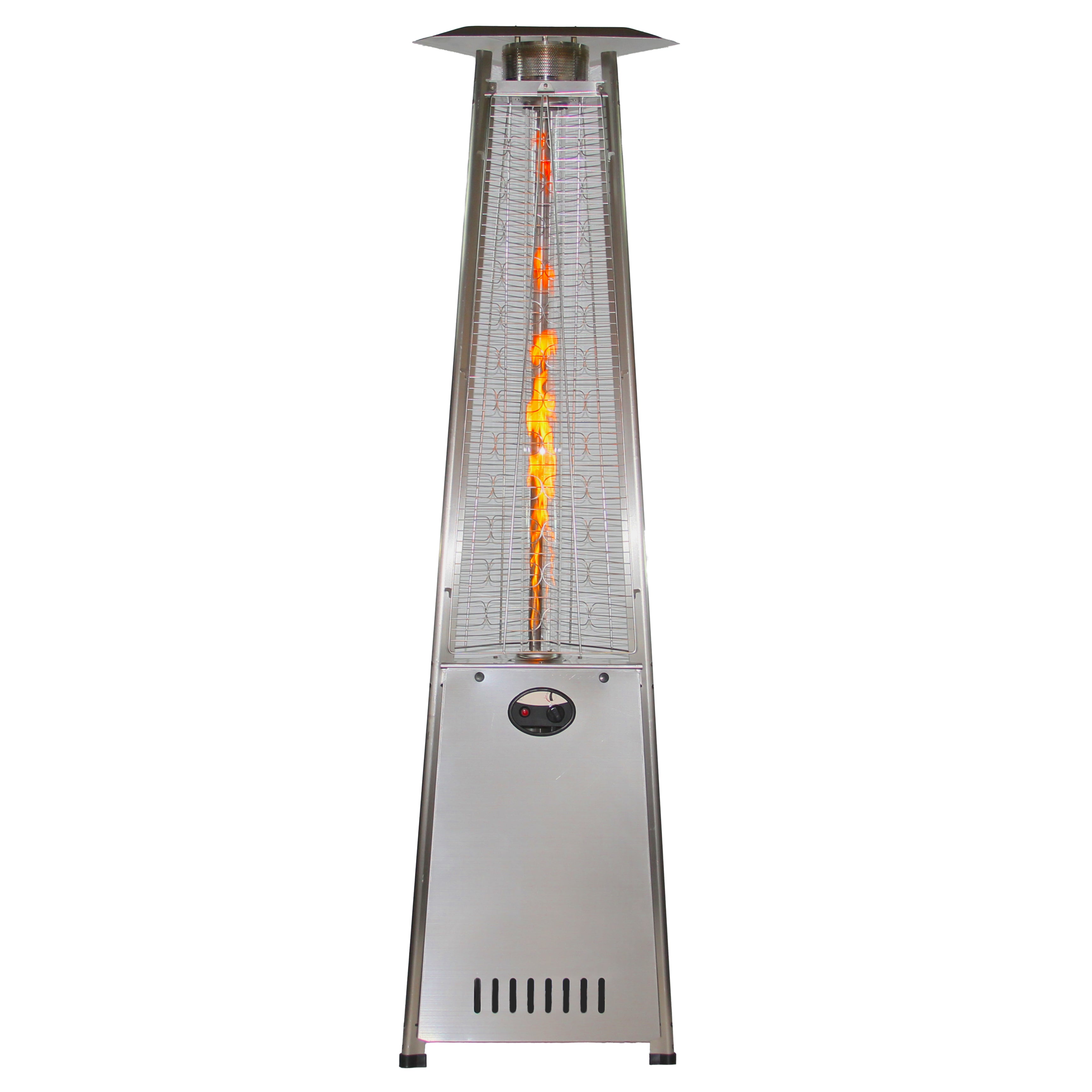 RADtec 93" Pyramid Flame Propane Patio Heater - Stainless Steel Finish (41,000 BTU) 93-PYR-FLM-SS