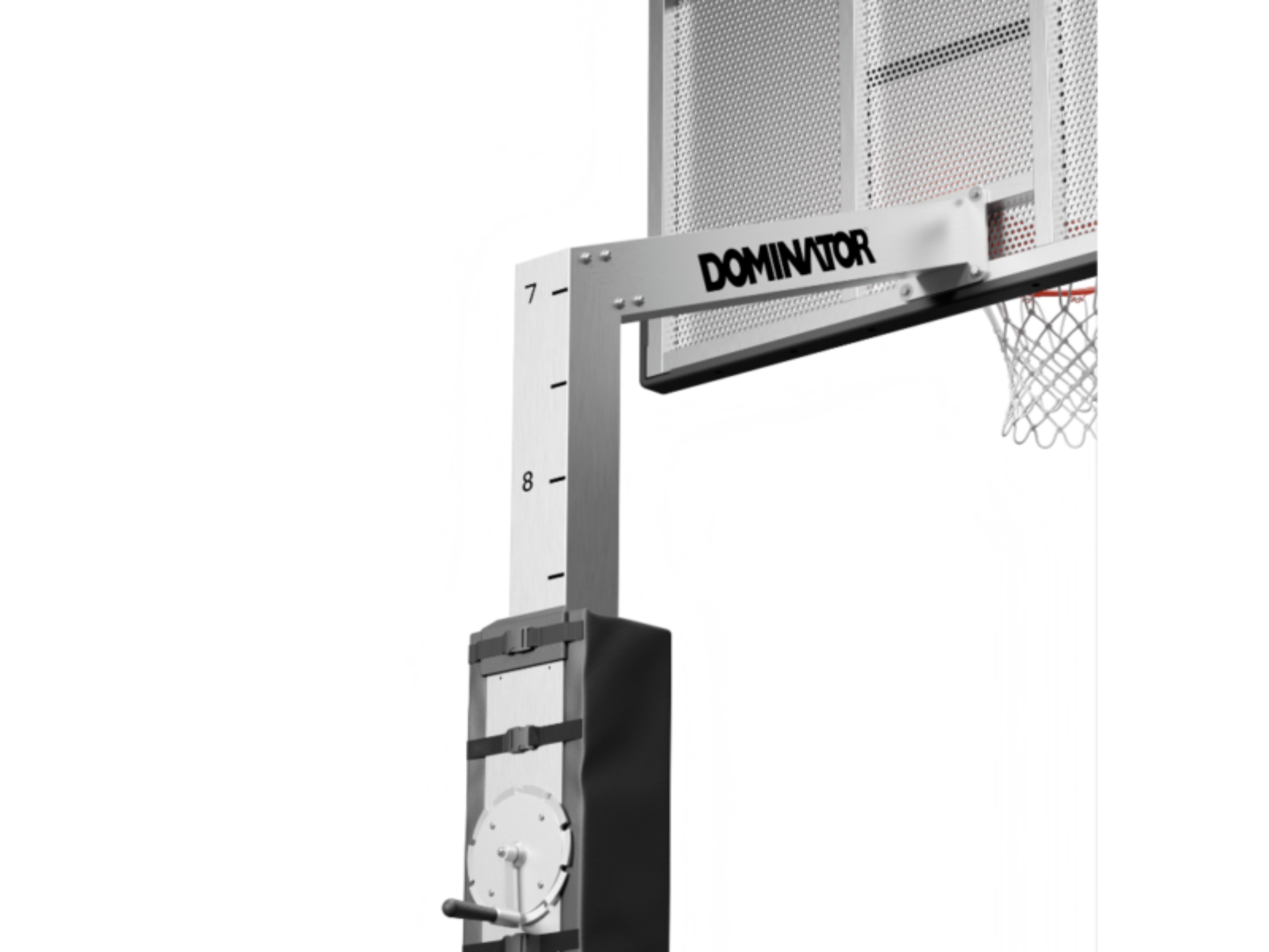 Dominator 72″ Basketball Hoop - Shatterproof Aluminum Backboard 724-apa