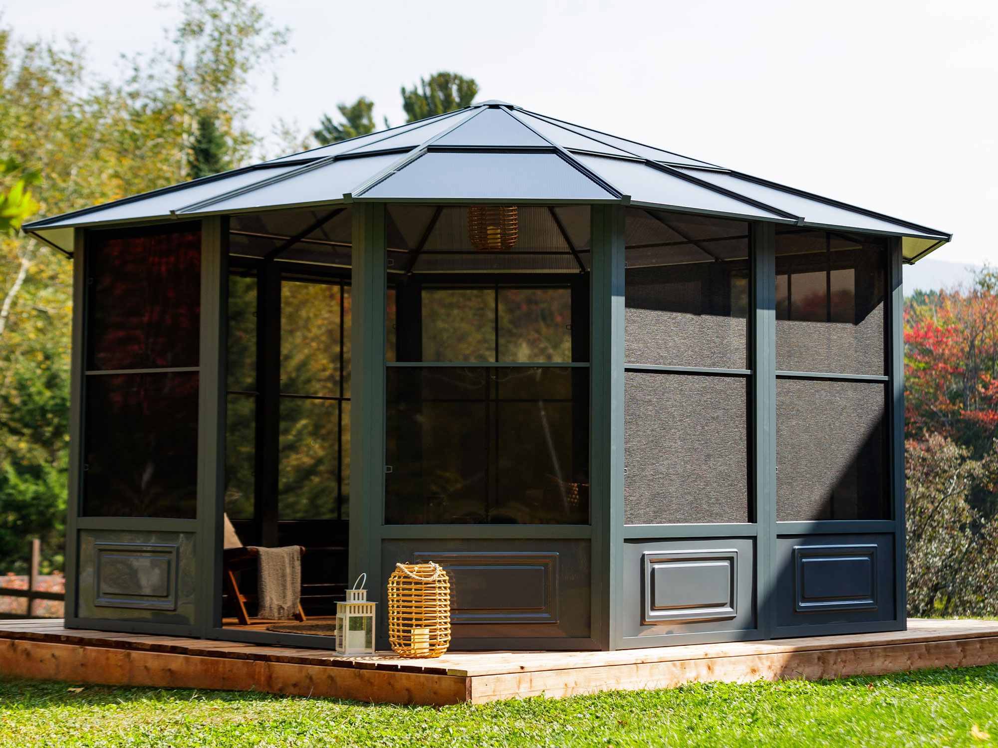 Gazebo Penguin Florence 12 ft. x 12 ft. Solarium (Polycarbonate Roof) 41212