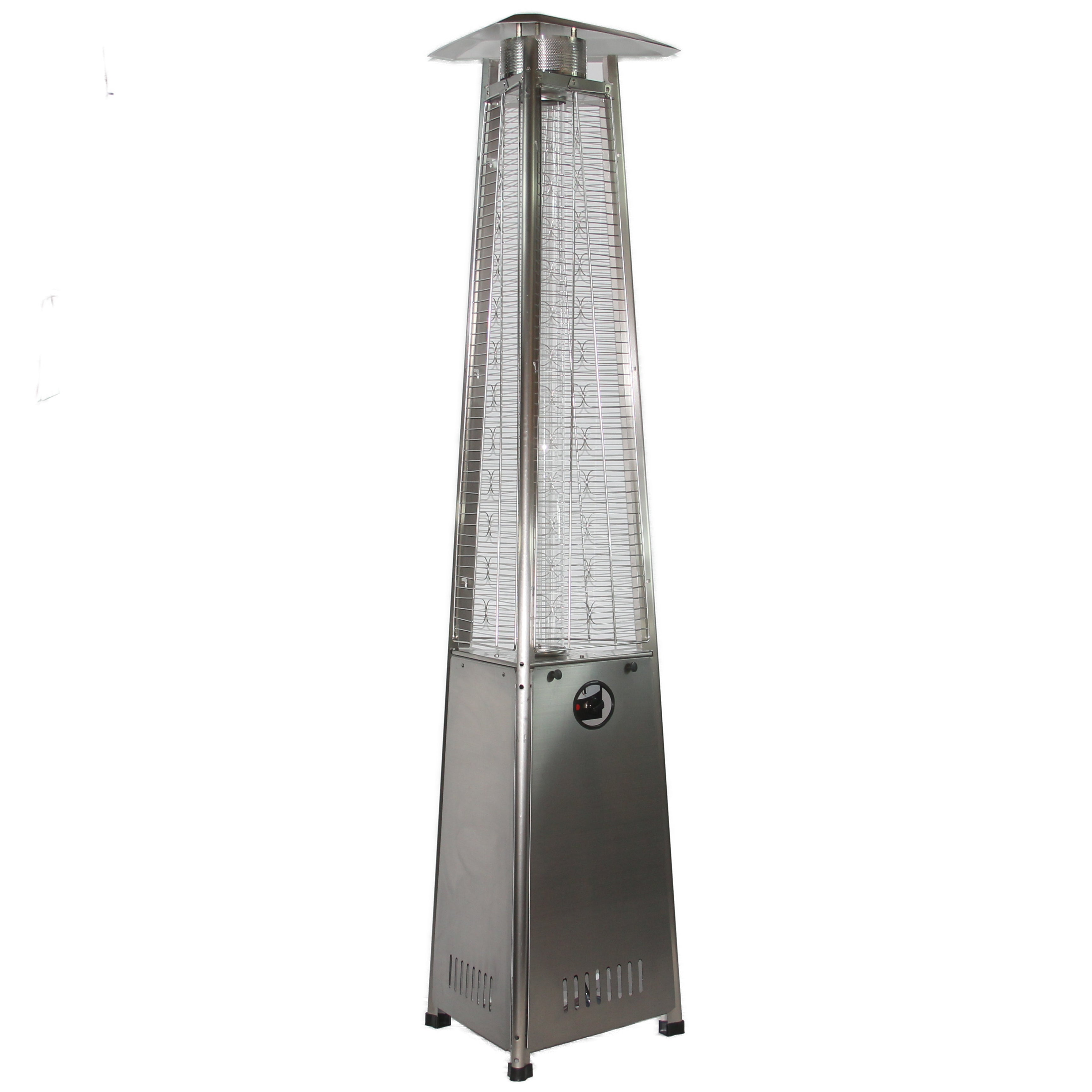 RADtec 93" Pyramid Flame Propane Patio Heater - Stainless Steel Finish (41,000 BTU) 93-PYR-FLM-SS