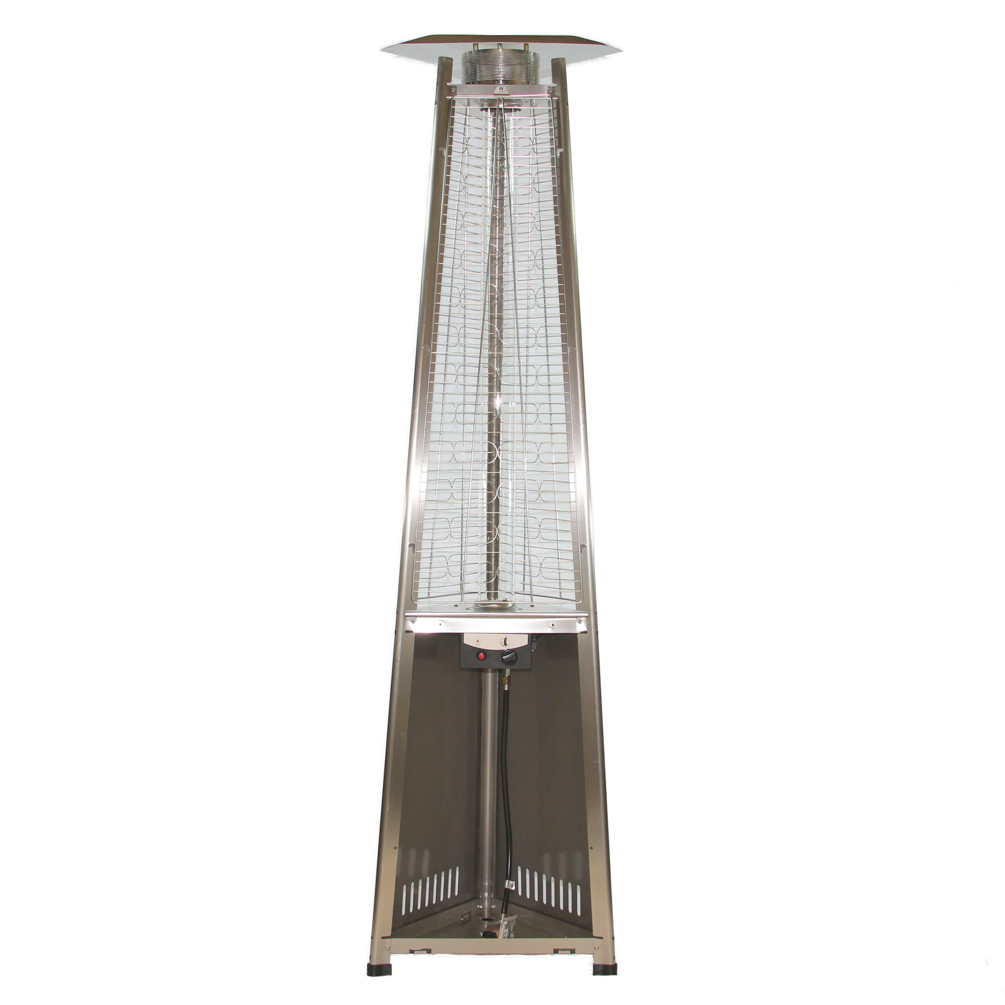 RADtec 93" Pyramid Flame Propane Patio Heater - Stainless Steel Finish (41,000 BTU) 93-PYR-FLM-SS