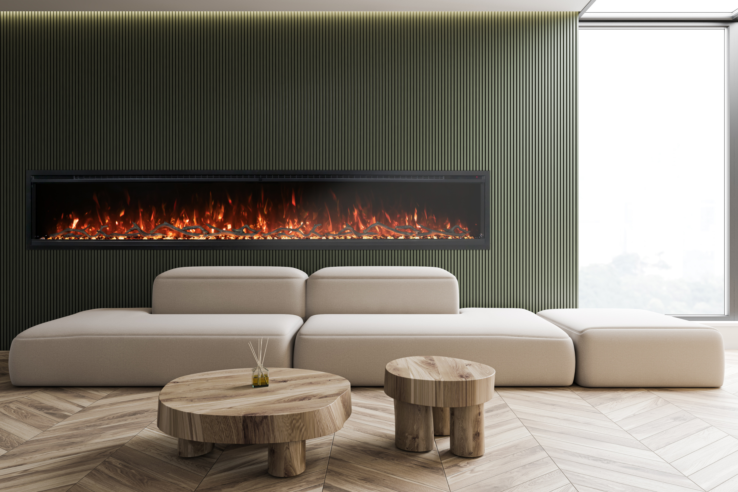 Modern Flames Spectrum Slimline 100" Electric Fireplace SPS-100