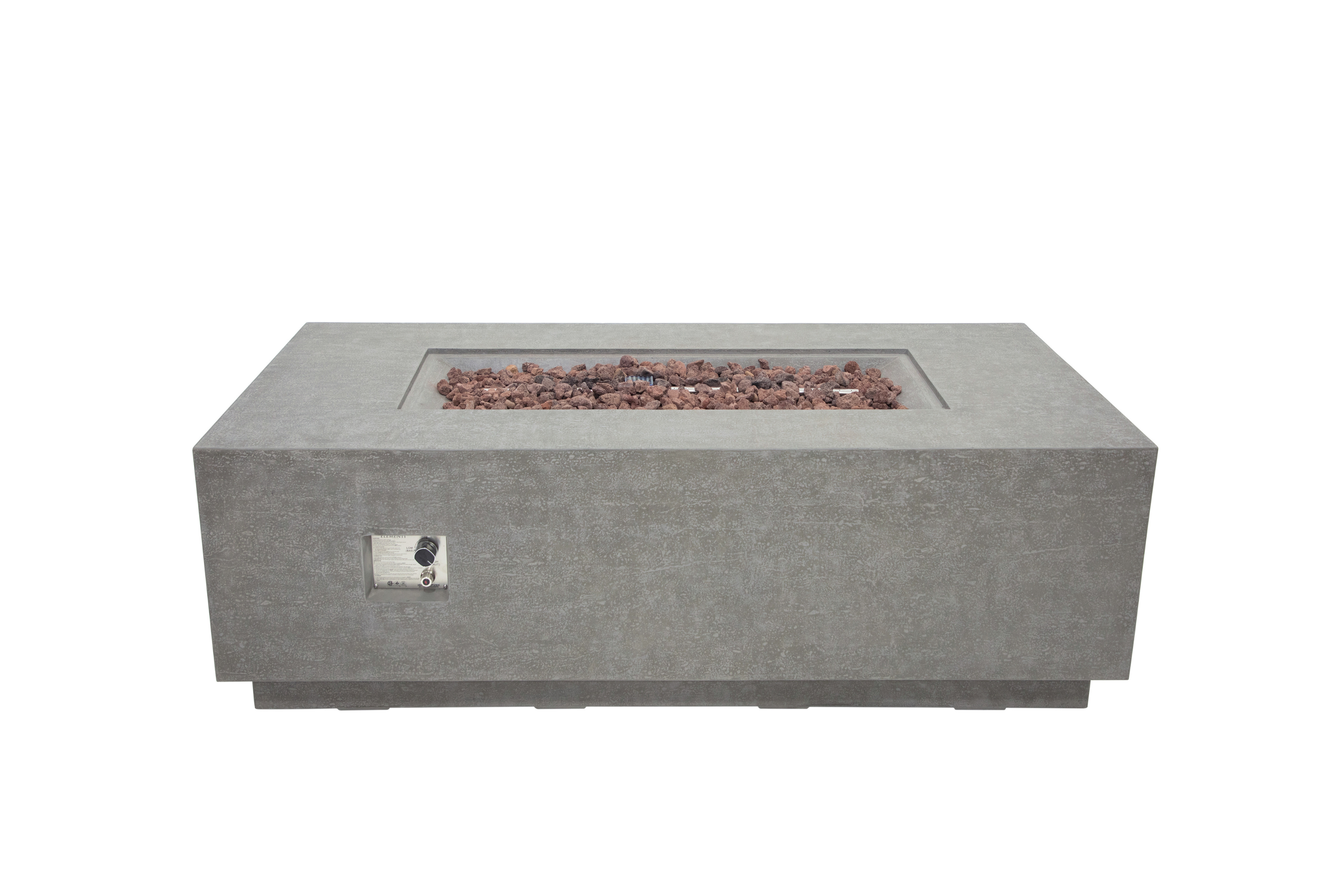 Elementi Andes Fire Table Light Grey OFG309LG-LP